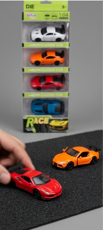BIGfun Racing Car Set with cars displayed on track mat