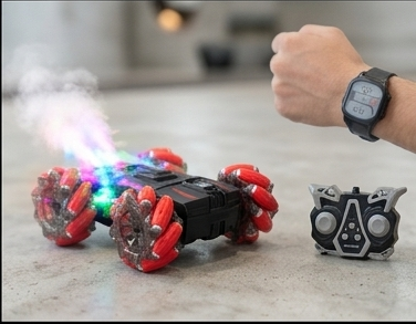 KYAL Stunt RC Car performing stunts with light spray effect
