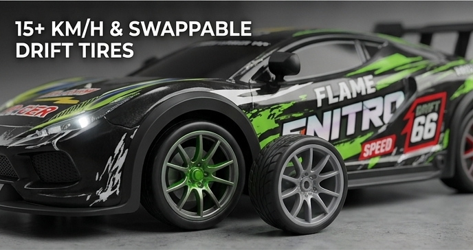 RC Drift Car | High Speed 4WD Remote Control Car for Kids & Adults with Drift Tyres